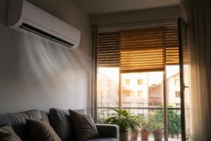 Condizionatore acceso: l’errore con finestre e tapparelle che fa rientrare il caldo in casa