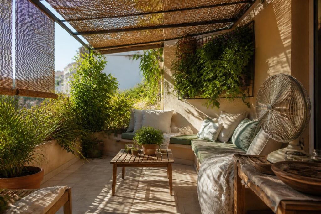 Ho provato a raffrescare il terrazzo senza climatizzatore: le 3 soluzioni che fanno davvero differenza