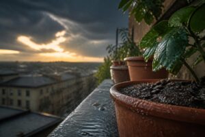Temporale dopo giorni di caldo: perché il terriccio dei vasi non assorbe subito l’acqua